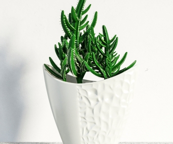 Modern Potted Green Plant-ID:934819946