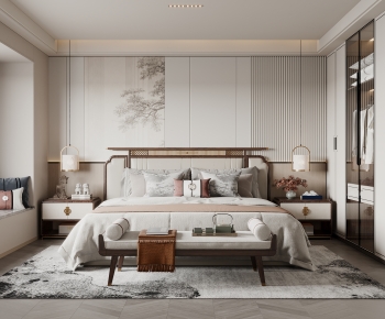 New Chinese Style Bedroom-ID:204689034