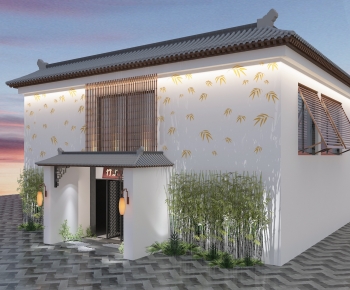 New Chinese Style Facade Element-ID:884583007