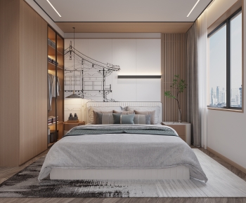 New Chinese Style Bedroom-ID:393769036