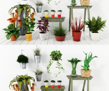 Modern Potted Green Plant-ID:236891984