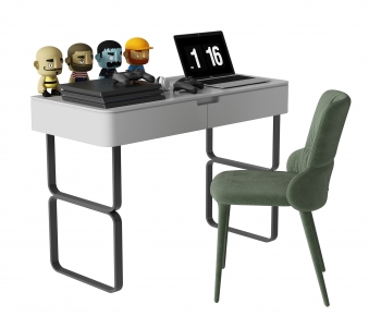 Modern Computer Desk And Chair-ID:999106889