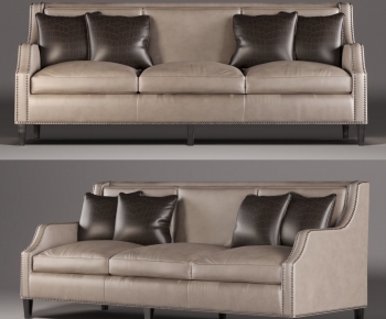 American Style Three-seat Sofa-ID:598521956