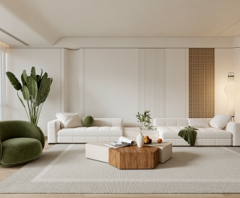 Wabi-sabi Style A Living Room-ID:619947911