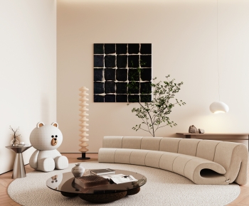 Wabi-sabi Style A Living Room-ID:338840969