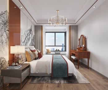 New Chinese Style Bedroom-ID:282897002