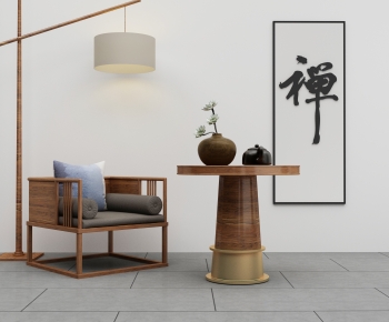 New Chinese Style Single Sofa-ID:572006941