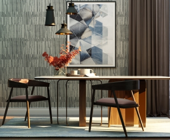 Modern Nordic Style Dining Table And Chairs-ID:321923978