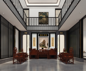 Chinese Style A Living Room-ID:660030838