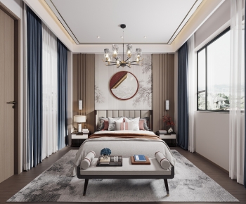 New Chinese Style Bedroom-ID:897234929