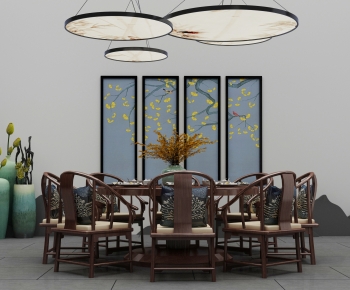 New Chinese Style Dining Table And Chairs-ID:165687086