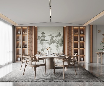 New Chinese Style Dining Room-ID:683787115