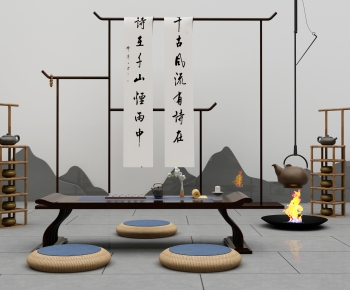 New Chinese Style Tea Tables And Chairs-ID:297374015