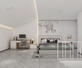 New Chinese Style Bedroom-ID:377599957