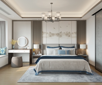 New Chinese Style Bedroom-ID:356373073