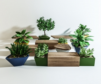 Modern Potted Green Plant-ID:297307013