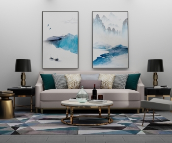 Modern New Chinese Style Sofa Combination-ID:409406902