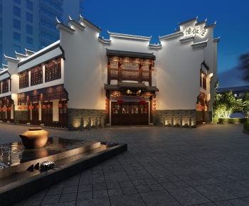 Chinese Style Building Appearance-ID:423192029