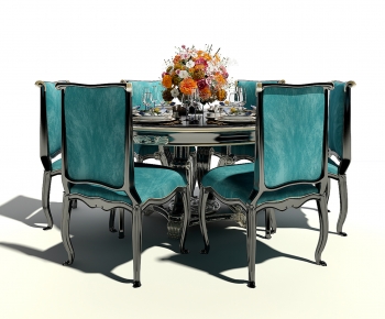 European Style Dining Table And Chairs-ID:113976962