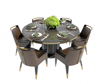 Post Modern Style Dining Table And Chairs-ID:520505917