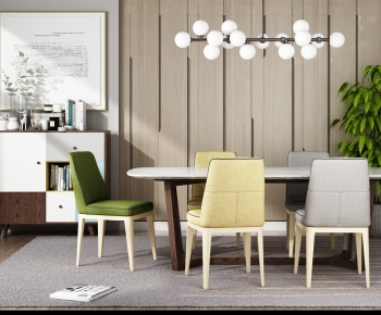 Nordic Style Dining Table And Chairs-ID:512809043
