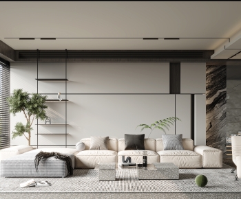 Modern Wabi-sabi Style A Living Room-ID:480957031