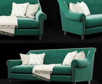 Simple European Style Three-seat Sofa-ID:368218908