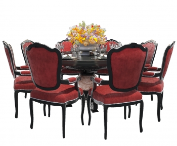 European Style Dining Table And Chairs-ID:572405102