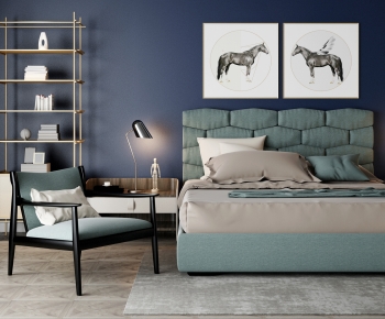 Modern Double Bed-ID:478095057