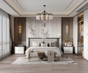 New Chinese Style Bedroom-ID:688754088