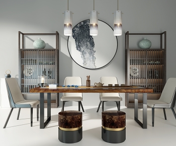 Modern New Chinese Style Dining Table And Chairs-ID:478538999