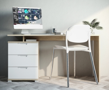 Modern Computer Desk And Chair-ID:215400934