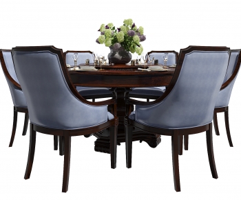 American Style Dining Table And Chairs-ID:709562061