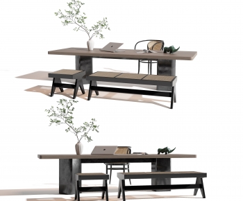 Modern Computer Desk And Chair-ID:711586004