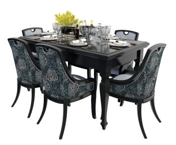 European Style Dining Table And Chairs-ID:439790966