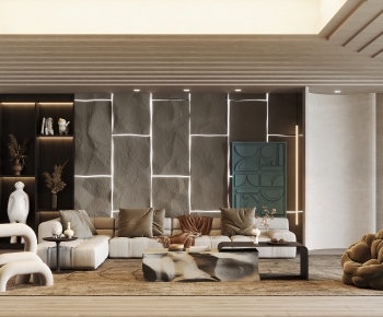 Wabi-sabi Style A Living Room-ID:669929985