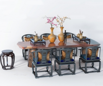 New Chinese Style Tea Tables And Chairs-ID:504677062