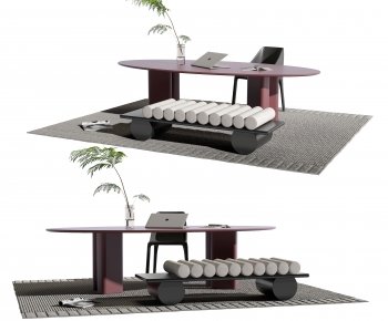 Modern Computer Desk And Chair-ID:875447993