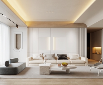 Modern Wabi-sabi Style A Living Room-ID:103178021