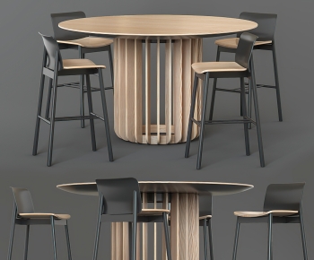 北欧圆形餐桌椅-ID:118250874