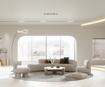 Modern Wabi-sabi Style A Living Room-ID:561573033