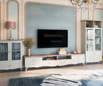 Simple European Style TV Cabinet-ID:255877023
