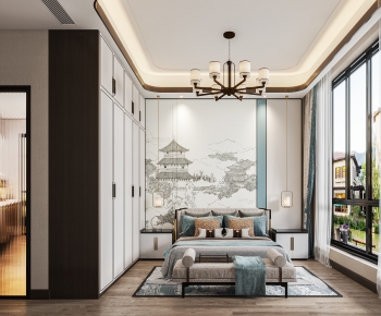 New Chinese Style Bedroom-ID:461646081