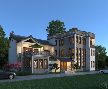 Chinese Style Villa Appearance-ID:574666982