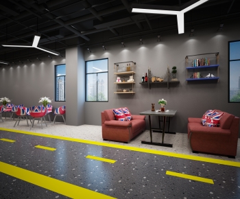 Modern Industrial Style Office Negotiation Area-ID:666013964