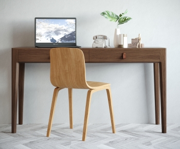 Industrial Style Computer Desk And Chair-ID:213029417