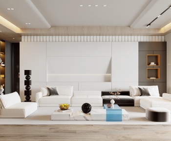 Modern Wabi-sabi Style A Living Room-ID:582182883