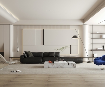 Modern Wabi-sabi Style A Living Room-ID:918219098