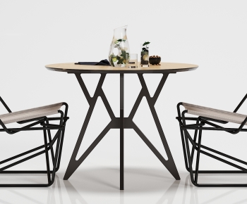 Industrial Style Leisure Table And Chair-ID:523566968
