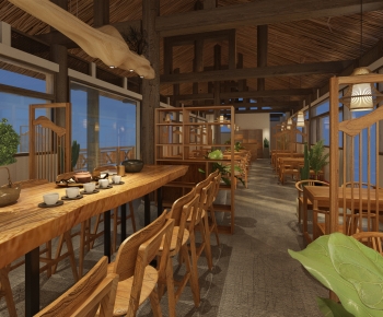 新中式餐厅家具-ID:629097949